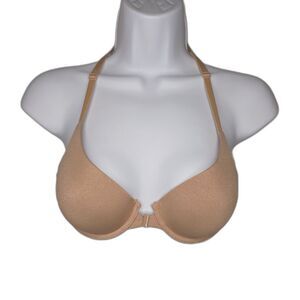 Victoria's Secret Front-Close Racerback Semi Demi Bra - Size 32B (Nude Shimmer)